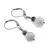 Cercei cu agatatoare Howlit sfere 8mm si Obsidian fulg de nea sfere 4mm