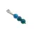 Pandantiv Agat albastru sfere, 6mm