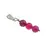 Pandantiv Agat roz sfere, 6mm