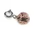 Pandantiv / Breloc cu Roca vulcanica aurie rose sfera, 10mm