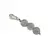 Pandantiv Cuart gri sfere, 6mm