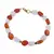 Bratara Carneol si Cuart roz neuniform 6-12mm si Smarald sfere 3mm