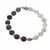 Bratara Piatra Lunii sfere 3mm si banuti 8mm si Cuart fumuriu banuti 7-8mm cu steluta din Hematit auriu 6mm