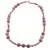 Colier Granat Rodonit roz sfere 4-8mm cu bumbi aurii