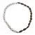 Colier Ochi de tigru neuniform si sfere 3-14mm si Cristal de stanca neuniform 10-14mm cu steluta din Hematit auriu 6mm