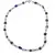 Colier Sodalit si Piatra lunii neuniforma 6-8mm cu bumbi argintii