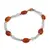 Bratara Carneol neuniform 8-10mm, Aventurin sfere 3-4mm si Cristal de stanca sfere 6mm cu bumbi aurii