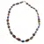Colier Lapis Lazuli si Ochi de tigru neuniform cu bumbi argintii, 6-12mm