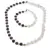 Set bratara si colier Piatra Lunii sfere 3mm si banuti 8mm si Cuart fumuriu banuti 7-8mm cu steluta din Hematit auriu 6mm