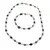 Set bratara si colier Piatra lunii sfere 5mm, Granat si Aventurin dark neuniform 5-8mm si Hematit auriu sfere fatetate 2mm