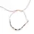 Bratara snur multicolor, Sidef alb cuburi