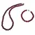 Set colier si bratara Agat rodolit sfere fatetate 8mm