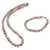 Set colier si bratara Coral fosilizat sfere 8mm
