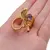 Inel din argint 925 placat cu aur 14k reglabil cu Ametist, model petale, imagine 5