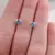 Cercei cu surub din Argint 925 si zircon albastru deschis, 4-5mm, imagine 3