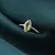 Inel din argint 925 subtire cu Peridot, marimea 52 - montura oval ascutit, imagine 3
