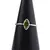 Inel din argint 925 subtire cu Peridot, marimea 60 - montura oval ascutita, imagine 4