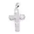 Pandantiv din argint 925 cruce cu cristale incrustate Piatra Lunii rainbow, 39mm