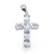 Pandantiv din argint 925 cruce cu cristale incrustate Topaz, 40mm