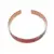 Bratara reglabila din cupru model abstract rosu si margini texturate, imagine 2