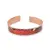 Bratara reglabila din cupru model abstract rosu si margini texturate