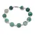 Bratara Agat verde mat sfere 10mm si Piatra Lunii sfere 3mm