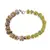Bratara Jad olive si Jasp Bumblebee patratele 6-7mm cu sfere de Citrin 3mm si Hematit auriu 6mm