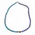 Colier Apatit rondele si sfere 3-4mm si Ametist patratele 4-5mm cu element din Hematit auriu 7mm