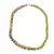 Colier Jad olive si Jasp Bumblebee patratele 6-7mm cu sfere de Citrin 3mm si Hematit auriu 6mm