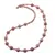 Colier Rodonit roz sfere 4-8mm si bumbi aurii