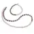 Set colier si bratara Piatra lunii gri si Piatra Lunii alba rondele 5-6mm si sfere 3mm cu Hematit auriu 6mm