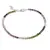 Bratara Turmalina multicolora degrade sfere fatetate cu Argint 925, 3mm