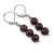 Cercei cu agatatoare Obsidian Mahon sfere, 6-7mm