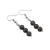 Cercei cu agatatoare Obsidian fulg de nea maro sfere, 6-7mm