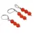 Set Cercei si Pandantiv Agat rosu sfere, 6mm