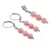 Set Cercei si Pandantiv Coral roz sfere, 6mm