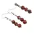 Set Cercei si Pandantiv Jasp rosu sfere, 6mm