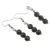 Set Cercei si Pandantiv Obsidian fulg de nea maro sfere, 6-7mm