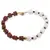 Bratara Jasp rosu si Opal alb patratele 5-6mm si Granat Rhodolit sfere 3mm