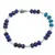 Bratara Lapis lazuli si Apatit discuri fatetate 6mm si Acvamarin sfere fatetate 2mm