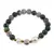 Bratara pe elastic Perle de cultura, bumbi aurii si Agat indian sfere 8mm