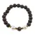 Bratara pe elastic Perle de cultura, bumbi aurii si Bronzit sfere 8mm