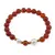 Bratara pe elastic Perle de cultura, bumbi aurii si Carneol sfere 8mm