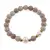 Bratara pe elastic Perle de cultura, bumbi aurii si Coral fosilic sfere 8mm