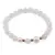 Bratara pe elastic Perle de cultura, bumbi aurii si Cuart roz sfere fatetate 8mm