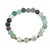 Bratara pe elastic Perle de cultura, bumbi aurii si Fluorit sfere 8mm