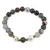 Bratara pe elastic Perle de cultura, bumbi aurii si Heliotrop sfere 8mm