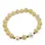 Bratara pe elastic Perle de cultura, bumbi aurii si Jad olive sfere 8mm