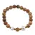 Bratara pe elastic Perle de cultura, bumbi aurii si Jasp peisaj sfere 8mm