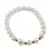 Bratara pe elastic Perle de cultura, bumbi aurii si Magnezit sfere 8mm